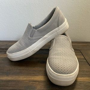 Grey SODA slip on shoes. Slightly used but in GREAT condition.